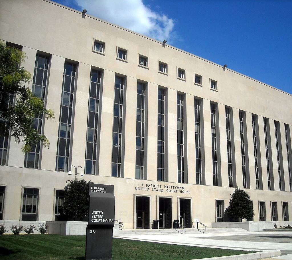 The E. Barrett Prettyman U.S. Courthouse in Washington, D.C., home of the federal district court where the suit was filed